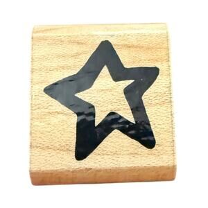 JRL Design Single Star Rubber Stamp